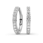 Platinum Emerson Round Lab Diamond Hoop Earrings (4 Ct. Tw.) front image