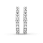 Platinum Emerson Round Lab Diamond Hoop Earrings (4 Ct. Tw.) standing product image one