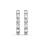 14ct White Gold Saylor Oval Lab Diamond Hoop Earrings (3 Ct. Tw.) right