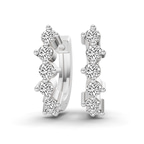 9ct White Gold Solene Round Lab Diamond Huggie Earrings (3/4 Ct. Tw.) front image