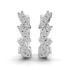 9ct White Gold Capella Round Lab Diamond Huggie Earrings (1/3 Ct. Tw.) left