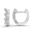 9ct White Gold Capella Round Lab Diamond Huggie Earrings (1/3 Ct. Tw.) right
