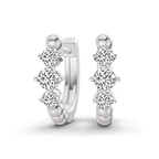 14ct White Gold Ara Round Lab Diamond Huggie Earrings (1/2 Ct. Tw.) front image