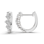 14ct White Gold Ara Round Lab Diamond Huggie Earrings (1/2 Ct. Tw.) right