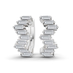 9ct White Gold Siena Baguette Lab Diamond Huggie Earrings (1 Ct. Tw.) front image