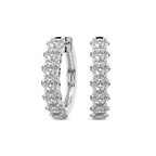 14kt White Gold Jovana Oval Lab Diamond Hoop Earrings (4 Ct. Tw.) front image