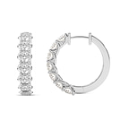 14kt White Gold Jovana Oval Lab Diamond Hoop Earrings (4 Ct. Tw.) side right image one