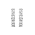 14kt White Gold Jovana Oval Lab Diamond Hoop Earrings (4 Ct. Tw.) standing product image one