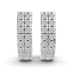 14ct White Gold Twin Shimmer Lab Diamond Huggie Earrings (3/4 Ct. Tw.) left