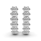 14ct White Gold Altair Oval Lab Diamond Huggie Earrings (1 1/4 Ct. Tw.) left