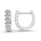 14ct White Gold Altair Oval Lab Diamond Huggie Earrings (1 1/4 Ct. Tw.) right