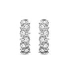 14kt White Gold Eudora Pear Lab Diamond Hoop Earrings (4 Ct. Tw.) standing product image one