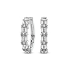 14kt White Gold Calantha Emerald Lab Diamond Hoop Earrings (2 Ct. Tw.) front image