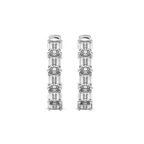 14kt White Gold Calantha Emerald Lab Diamond Hoop Earrings (2 Ct. Tw.) right
