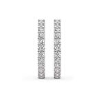 Platinum Meara Round Lab Diamond Hoop Earrings (1 Ct. Tw.) standing product image one
