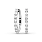 Platinum Ashlyn Emerald Lab Diamond Hoop Earrings (5 Ct. Tw.) front image
