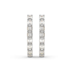 Platinum Ashlyn Emerald Lab Diamond Hoop Earrings (5 Ct. Tw.) right