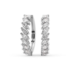 9ct White Gold April Marquise Lab Diamond Hoop Earrings (1 Ct. Tw.) front image