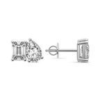 14kt White Gold Double Delight Lab Diamond Stud Earrings (6 Ct. Tw.) side right image one