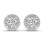 10kt White Gold Eira Round Diamond Stud Earrings (2 Ct. Tw.) front image