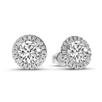 10kt White Gold Eira Round Diamond Stud Earrings (2 Ct. Tw.) left