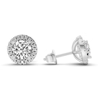 10kt White Gold Eira Round Diamond Stud Earrings (2 Ct. Tw.) right
