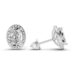 Platinum Ciela Oval Diamond Stud Earrings (6 Ct. Tw.) right