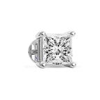 10kt White Gold Four Prong Princess Lab Diamond Single Stud Earring (1 Ct. Tw.) standing product image one