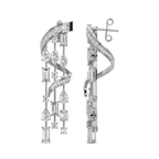 18kt White Gold Chandelier Dangling Earrings (7 Ct. Tw.) left