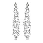 14ct White Gold Waterfall Dangling Earrings (12 Ct. Tw.) front image