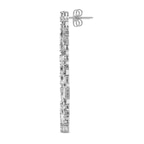 14ct White Gold Waterfall Dangling Earrings (12 Ct. Tw.) left