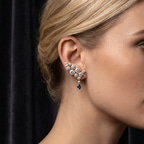 18kt White Gold Ocean Drop Earrings (7 Ct. Tw.) model image two