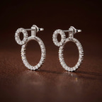 14ct White Gold Interconnected Earrings (1 1/2 Ct. Tw.) color product image two