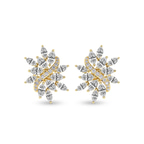 9ct Yellow Gold Wisteria Flower Fashion Lab Diamond Stud Earrings (5 Ct. Tw.) front image