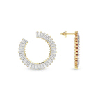 14kt Yellow Gold Opalescent Fashion Lab Diamond Stud Earrings (3 Ct. Tw.) standing product image one