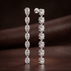 14kt Yellow Gold Digitalis Fashion Lab Diamond Dangle Earrings (1 Ct. Tw.) color product image two