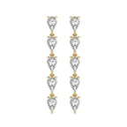 10kt Yellow Gold Salvia Fashion Lab Diamond Dangle Earrings (3 Ct. Tw.) front image