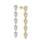 10kt Yellow Gold Salvia Fashion Lab Diamond Dangle Earrings (3 Ct. Tw.) left