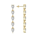 10kt Yellow Gold Salvia Fashion Lab Diamond Dangle Earrings (3 Ct. Tw.) right