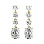 9ct Yellow Gold Elysium Flower Fashion Lab Diamond Stud Earrings (1 Ct. Tw.) front image