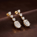 9ct Yellow Gold Elysium Flower Fashion Lab Diamond Stud Earrings (1 Ct. Tw.) color product image one