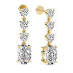 9ct Yellow Gold Elysium Flower Fashion Lab Diamond Stud Earrings (1 Ct. Tw.) side right image one