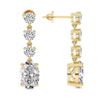 9ct Yellow Gold Elysium Flower Fashion Lab Diamond Stud Earrings (1 Ct. Tw.) standing product image one