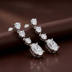 9ct Yellow Gold Elysium Flower Fashion Lab Diamond Stud Earrings (1 Ct. Tw.) color product image two