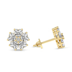 14kt Yellow Gold Thalia Bloom Fashion Flower Lab Diamond Stud Earrings (1 Ct. Tw.) right