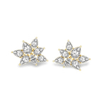 10kt Yellow Gold Cosmos Flower Fashion Lab Diamond Stud Earrings (5 Ct. Tw.) front image