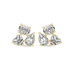 9ct Yellow Gold Nebula Flower Fashion Lab Diamond Stud Earrings (6 Ct. Tw.) front image