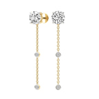 10kt Yellow Gold Station Drop Fashion Lab Diamond Earrings (3 Ct. Tw.) left