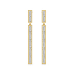 10kt Yellow Gold Hyacinth Flower Fashion Dangle Lab Diamond Earrings (5 Ct. Tw.) front image