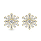 9ct Yellow Gold Sunflower Fashion Lab Diamond Stud Earrings (4 Ct. Tw.) front image